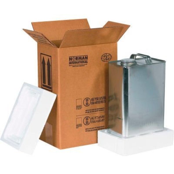 Box Packaging One 1 Gal. F Style Haz Mat Shipper Kit, 8-3/16"L x 5-11/16"W x 12-3/8"H HAZ1120